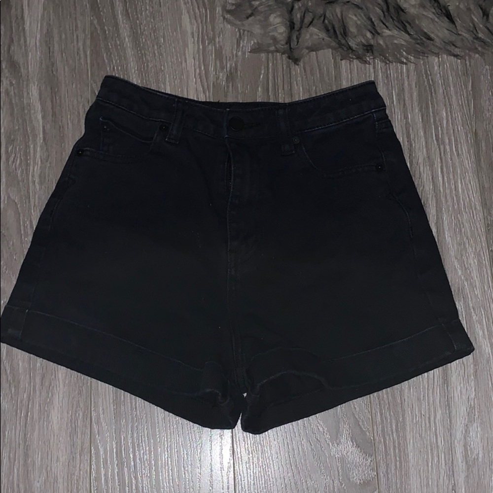 Volcom black denim shorts